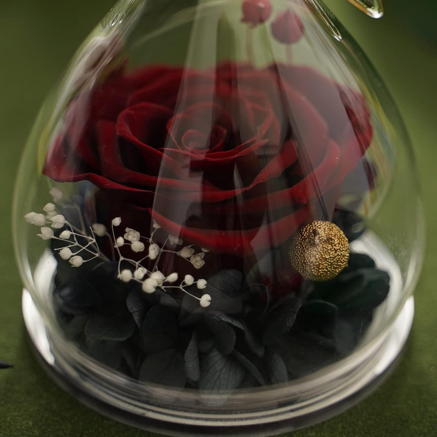 Mom Gifts for Mothers Day Rose Flower in Glass Angel Figurines Gifts for Women Grandma Mom, Guardian Angel with Preserved Forever Real Rose Gifts for Valentine Day Mothers Day