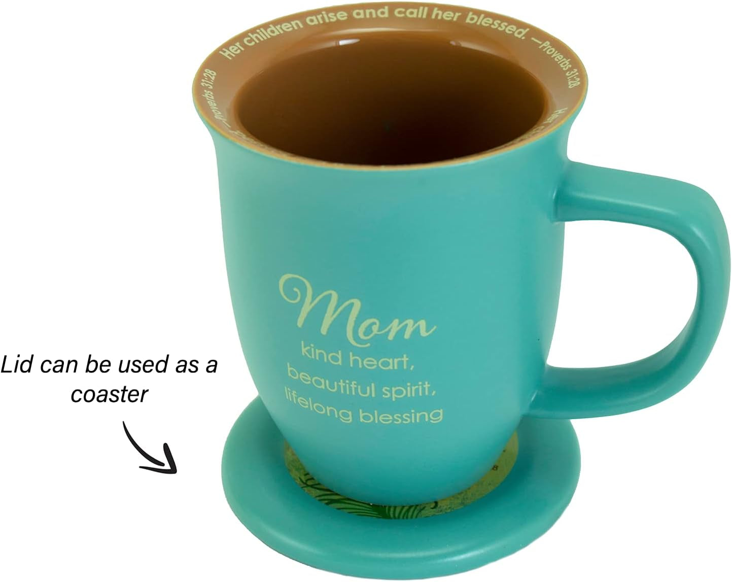 Mom Abbey & CA Gift Coaster Mug, 4 by 4.38" (56044)