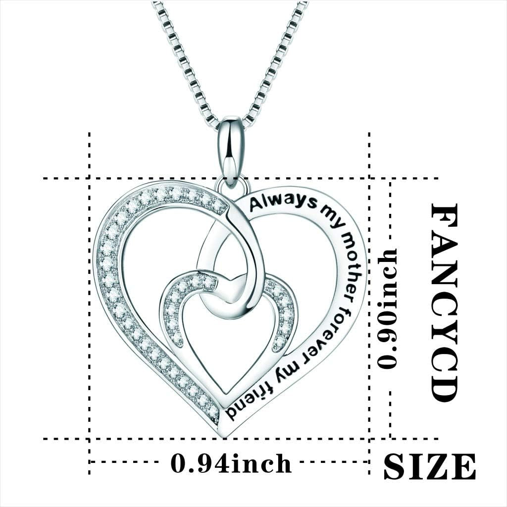 Mom Necklace for Women, Mom Birthday Gifts, Mother'S Day Gifts for Mom, Mother Daughter Necklace, Jewelry for Women, Always My Mother Forever My Friend Necklace, 18"