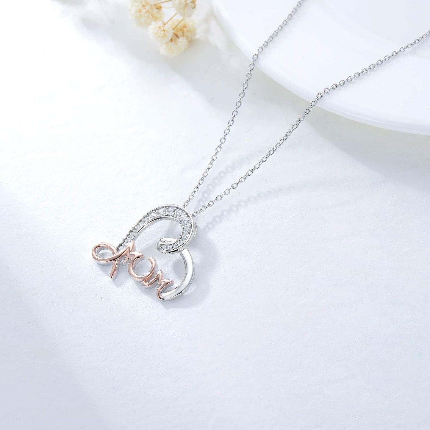 Mothers Day Gifts Sterling Silver Mom Gifts for Mom from Daughters Mother Daughter Pendant Jewelry Gifts Birthday Anniversary Mother Day