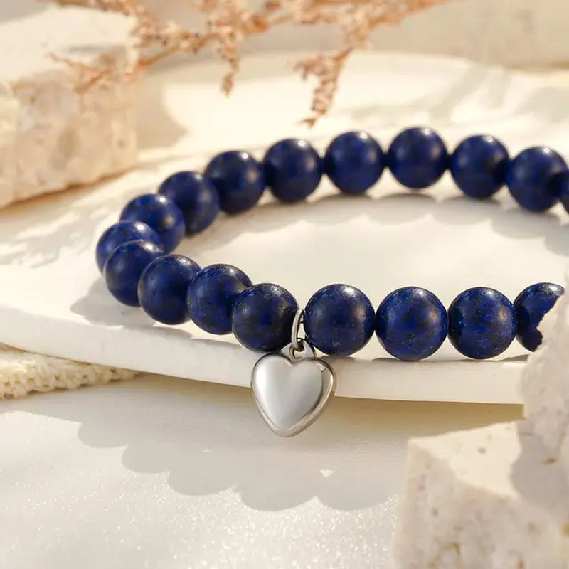 Natural Stone Heart Bracele for Sister Suitable as a Gifts on Birthday Graduation Mothers Day Christmas Valentines Day
