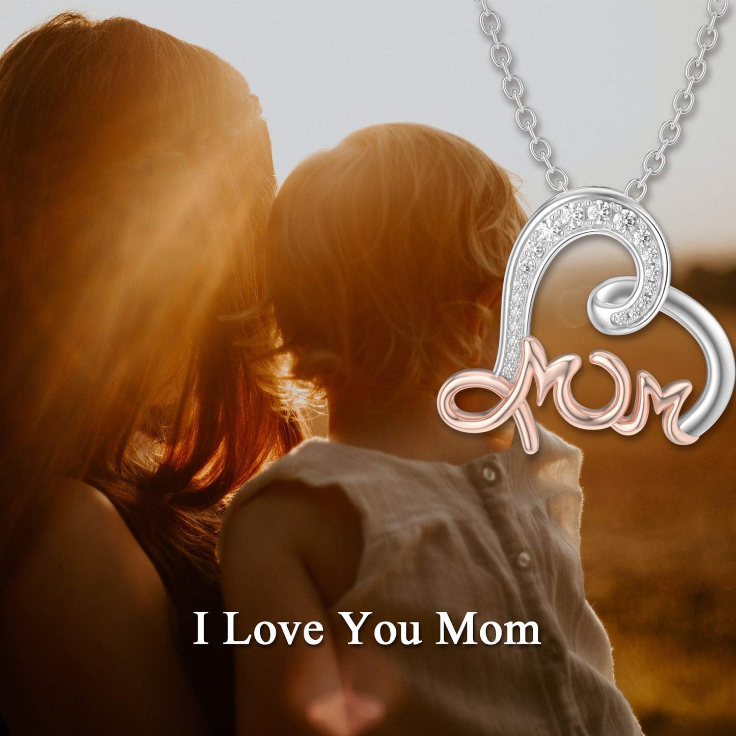 Mothers Day Gifts Sterling Silver Mom Gifts for Mom from Daughters Mother Daughter Pendant Jewelry Gifts Birthday Anniversary Mother Day