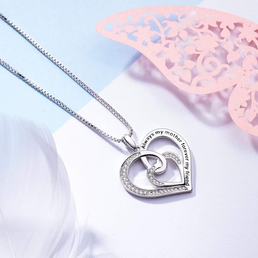 Mom Necklace for Women, Mom Birthday Gifts, Mother'S Day Gifts for Mom, Mother Daughter Necklace, Jewelry for Women, Always My Mother Forever My Friend Necklace, 18"