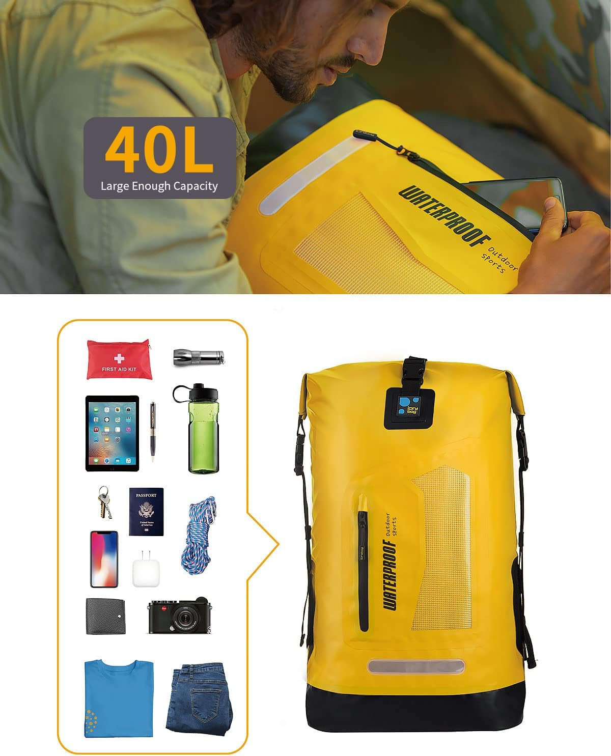 Waterproof Backpack Dry Bag 30L