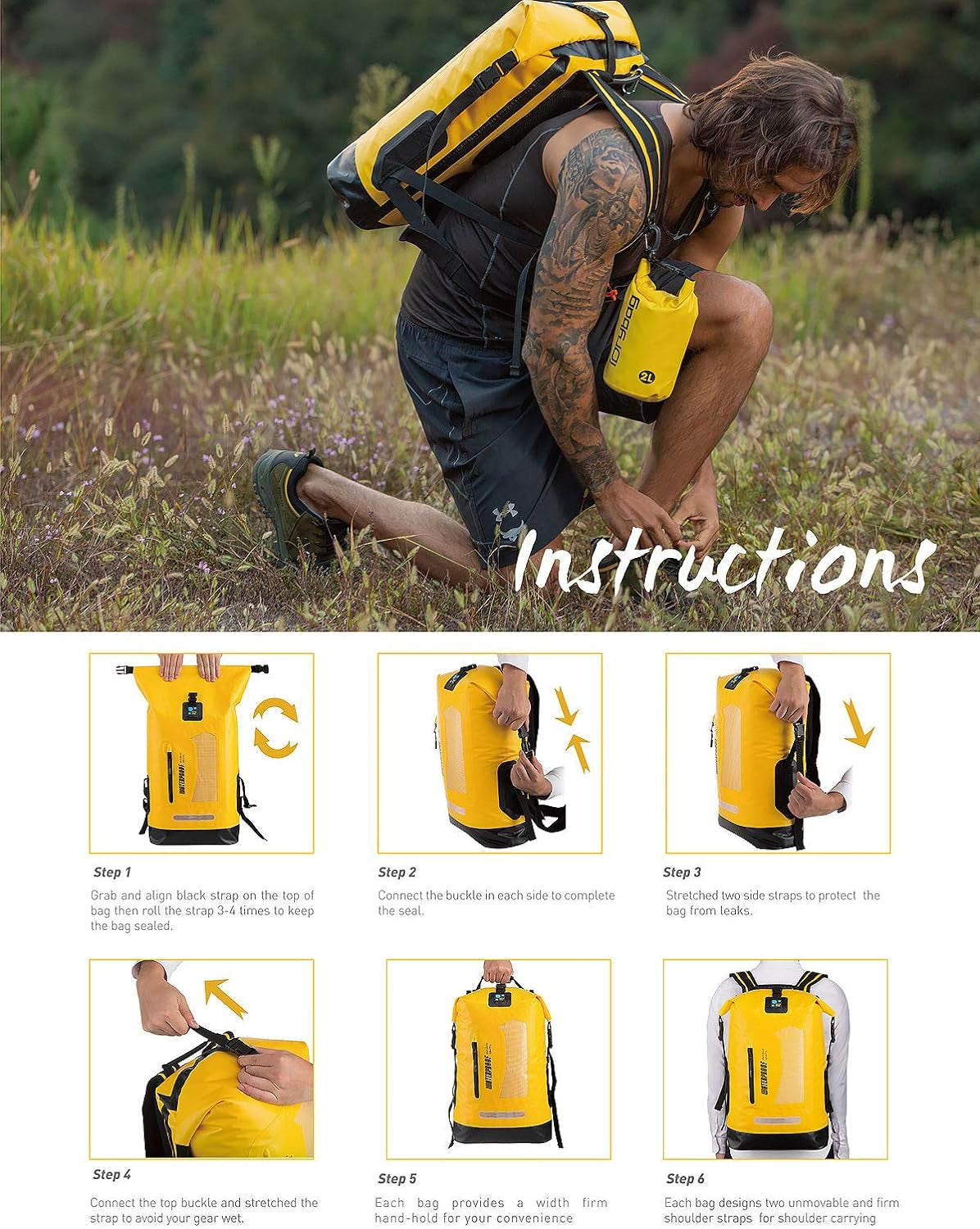 Waterproof Backpack Dry Bag 30L