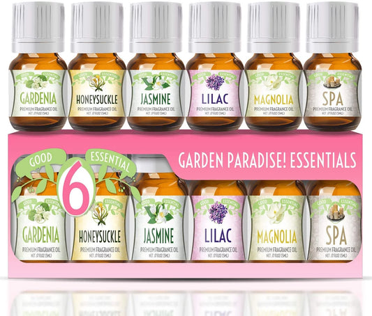 Essential Oil 6 pack - Gardenia, Honeysuckle, Jasmine, Lilac, Magnolia, (Mother's Day)