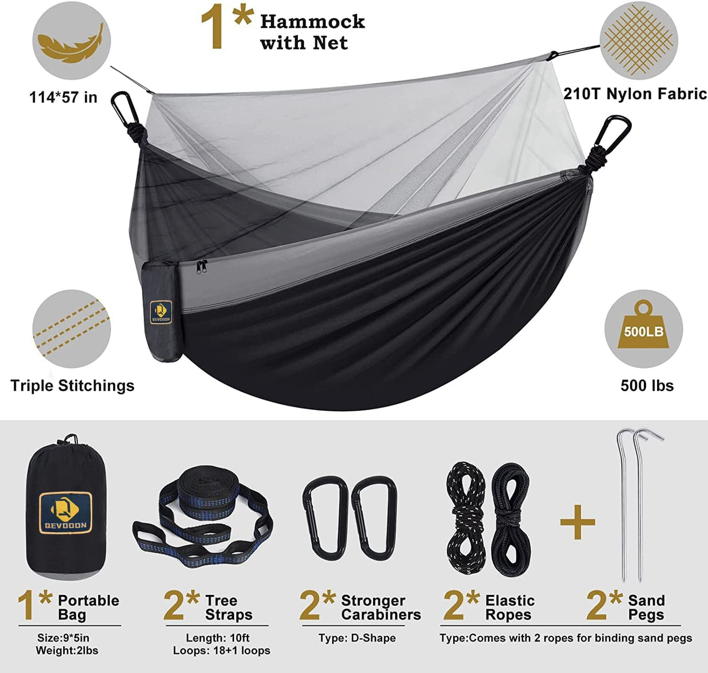 Camping Hammock with Net