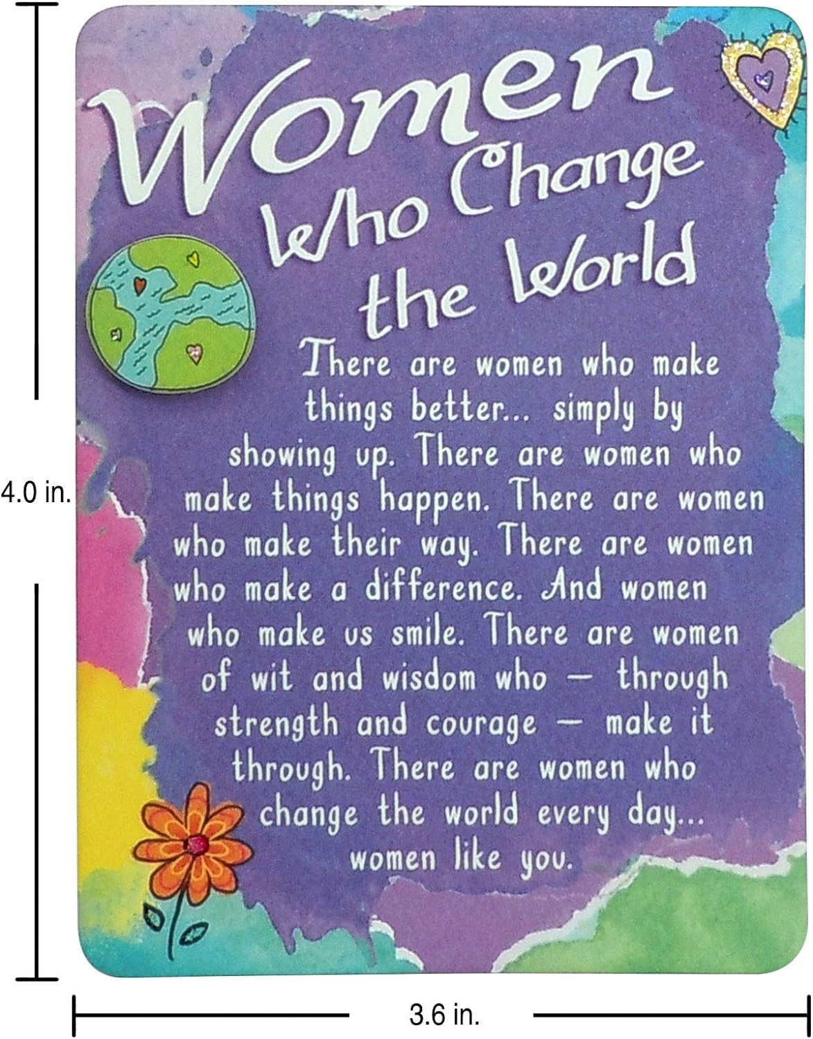 “For Her” Magnet with Easel Back—Gift for a Mom, Daughter, Sister, Friend, Wife Grandmother, or Any Woman, 4.9 X 3.6 Inches (Women Who Change the World)