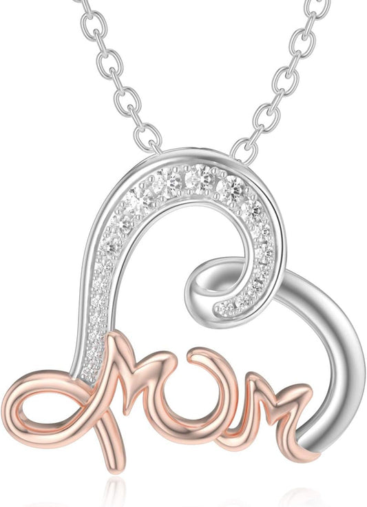 Mothers Day Gifts Sterling Silver Mom Gifts for Mom from Daughters Mother Daughter Pendant Jewelry Gifts Birthday Anniversary Mother Day